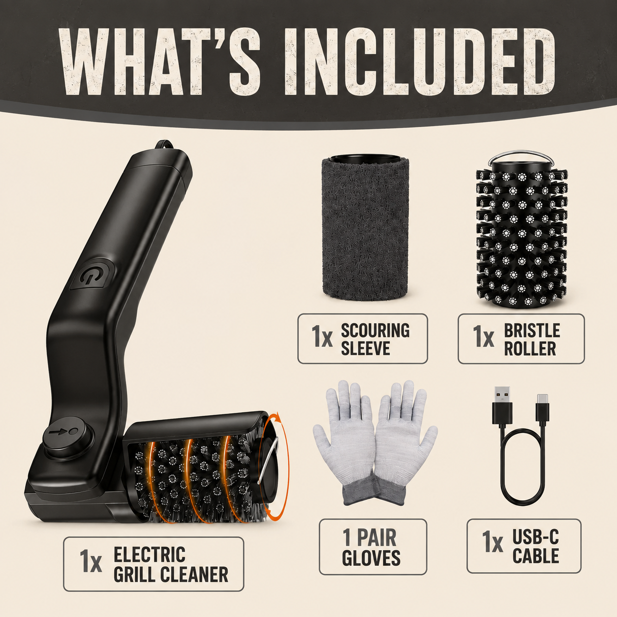 ARVELLO ELECTRIC GRILL BRUSH